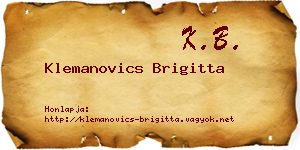 Klemanovics Brigitta névjegykártya